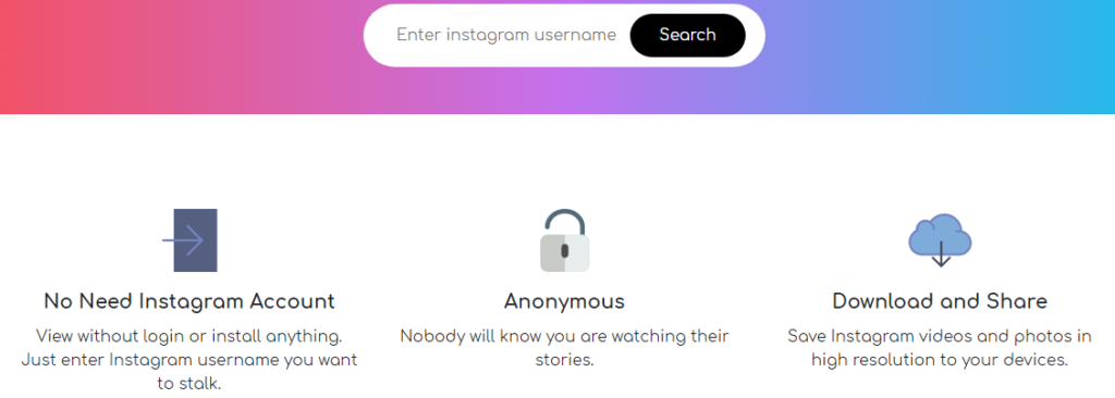 como ver stories anonimamente pelo StoriesDown