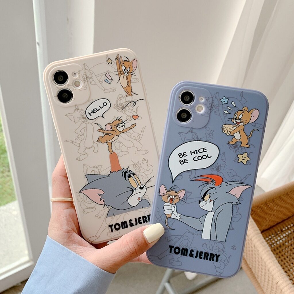 Capinha de iPhone de Silicone Tom & Jerry